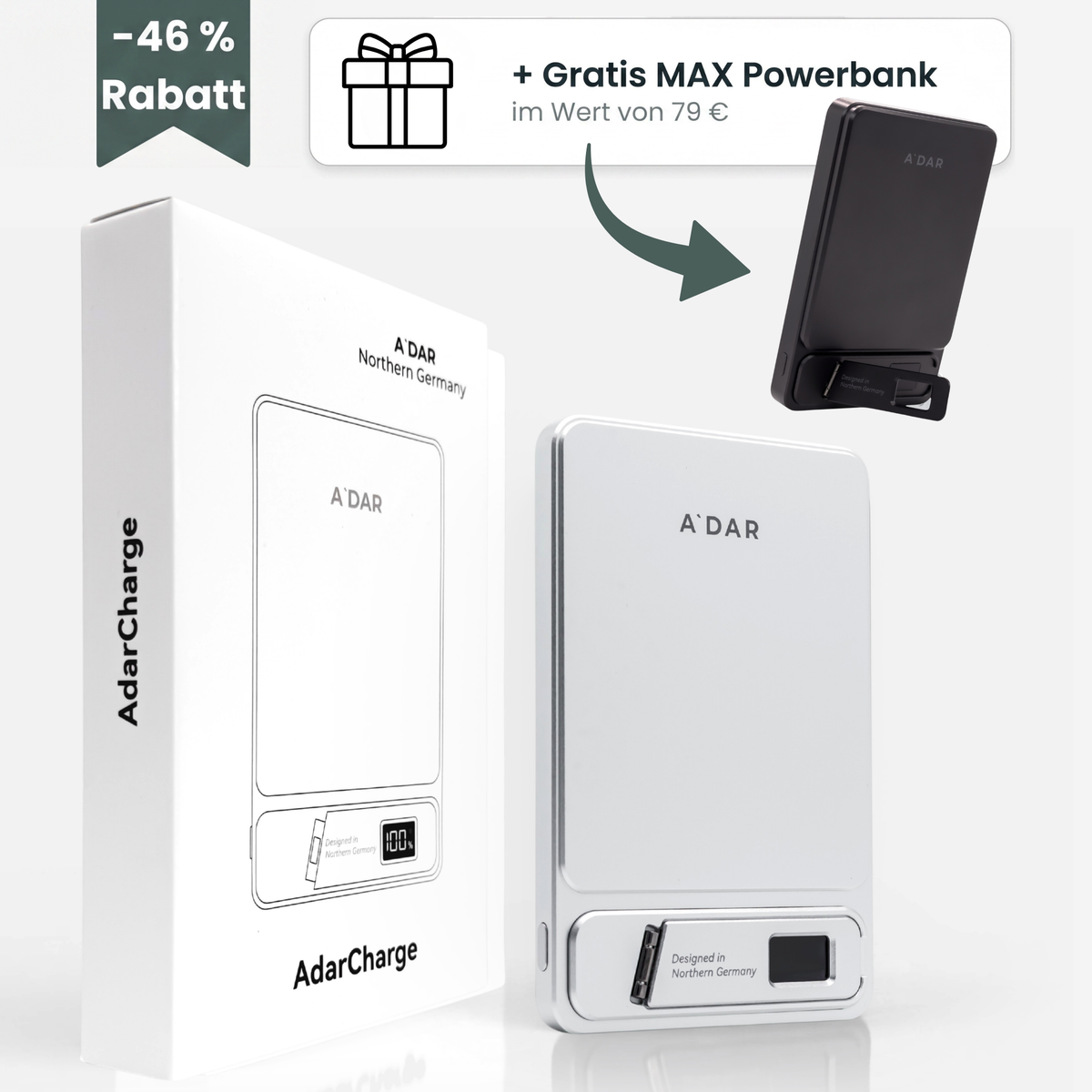 Magnetische PowerBank mit Überhitzungsschutz