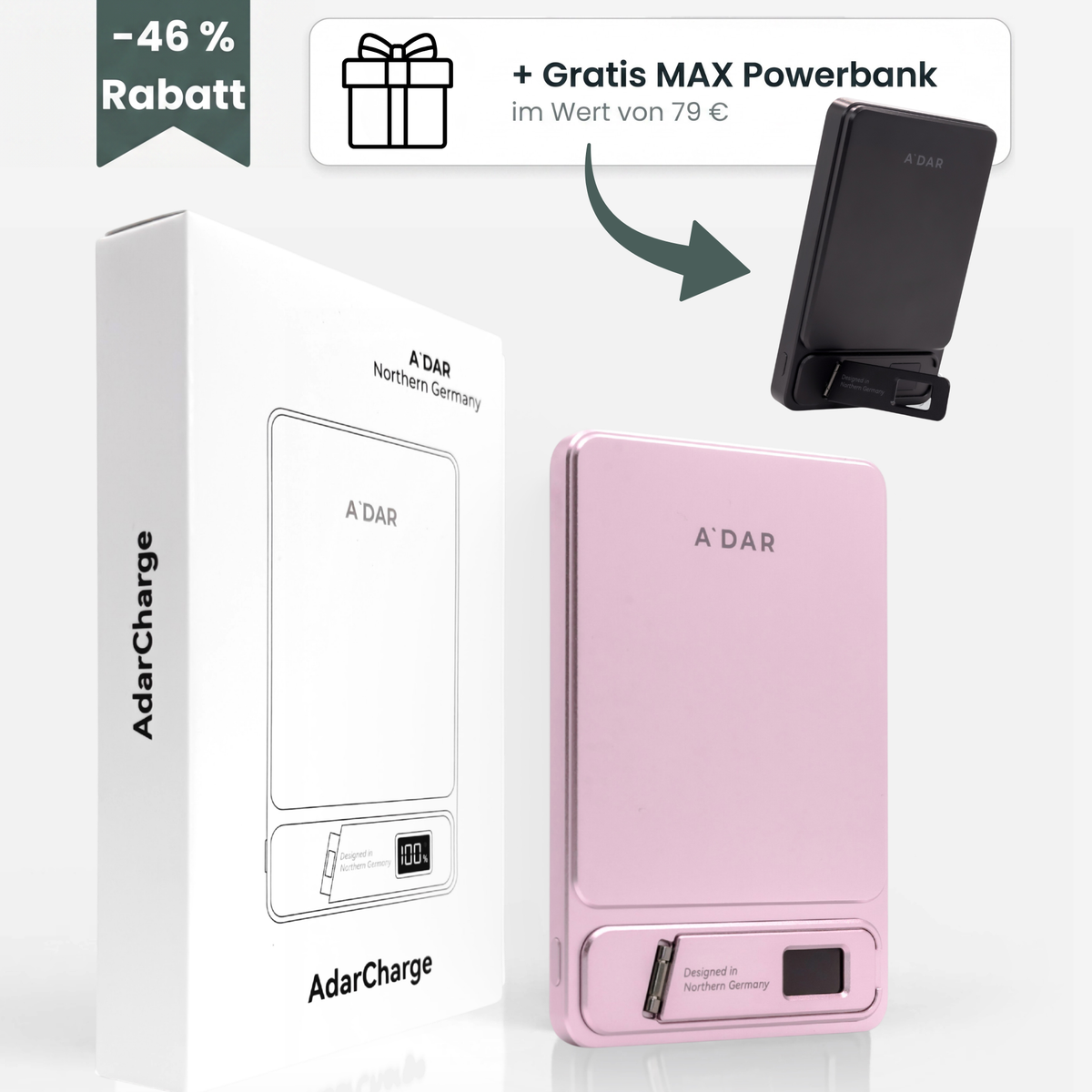 Magnetische PowerBank mit Überhitzungsschutz