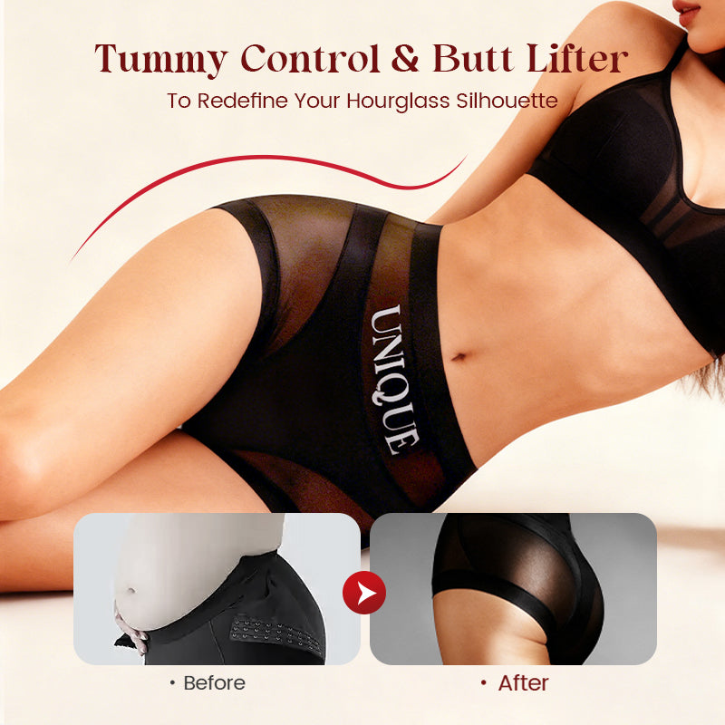 Nahtlose Boyshorts mit hohem Bund und Bauchkontrolle für Damen