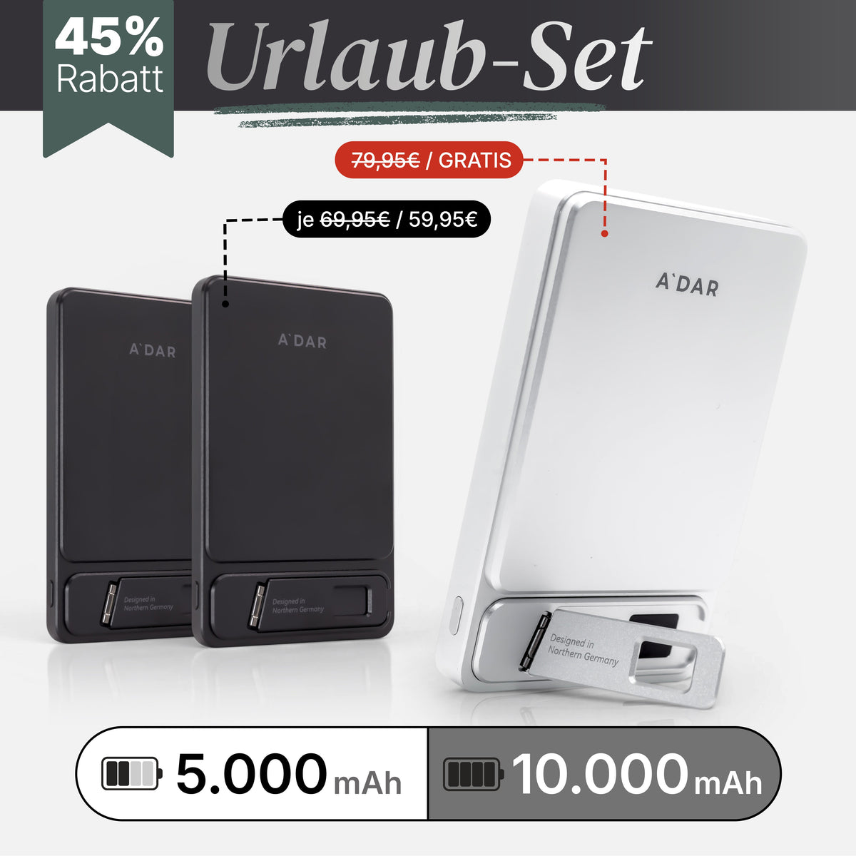 Magnetische PowerBank mit Überhitzungsschutz