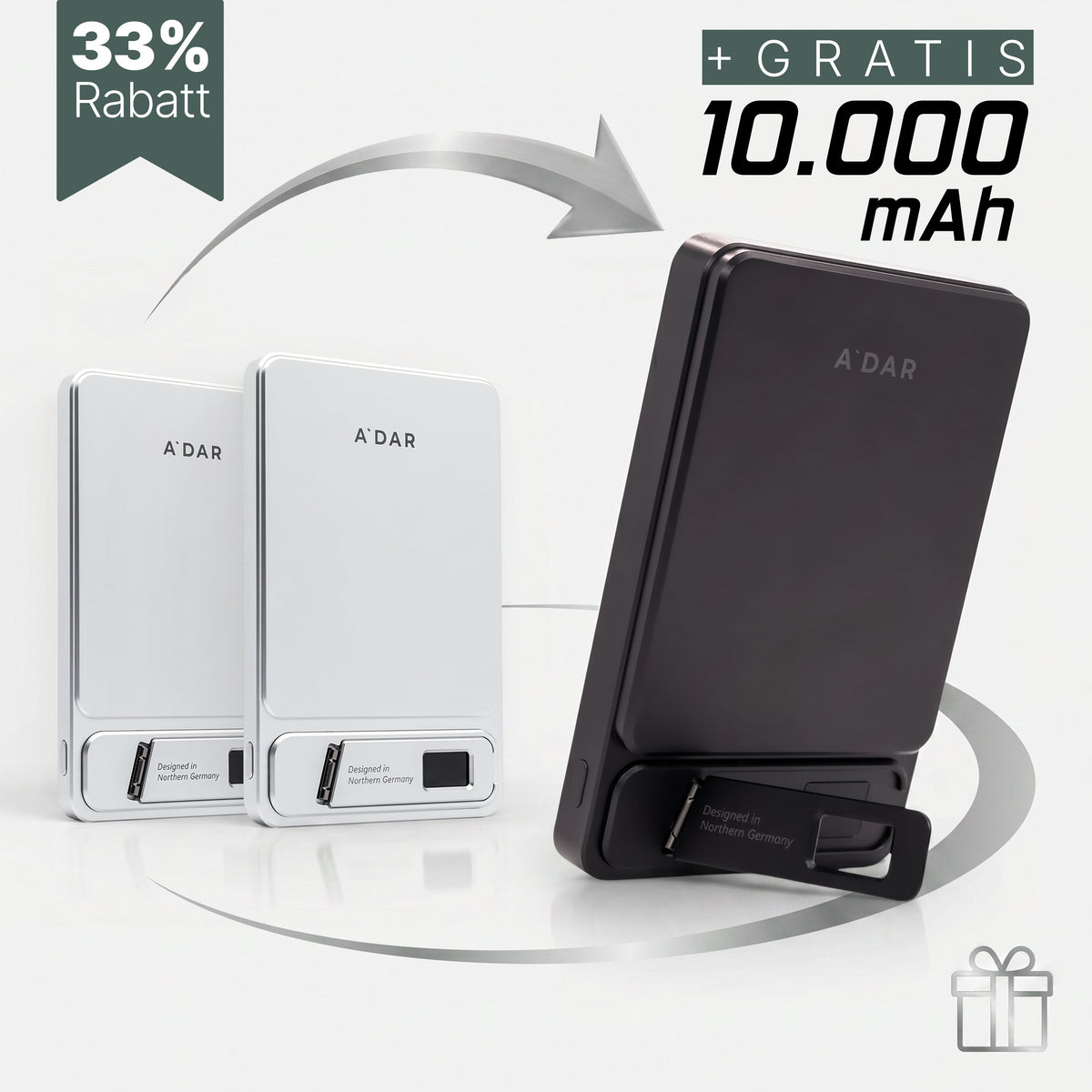 Magnetische PowerBank mit Überhitzungsschutz