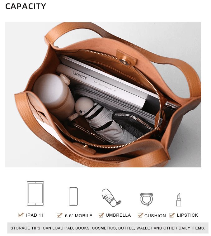 (50% Rabatt) Sarah™ Leder-Tragetasche