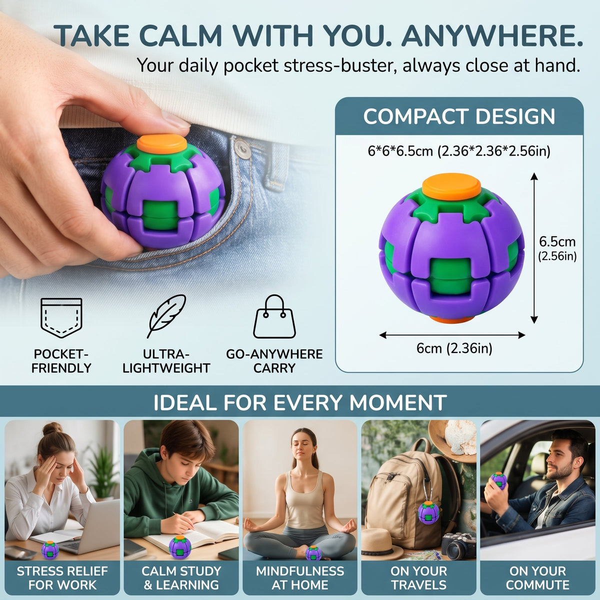 3D Stress Relief Fidget Ball