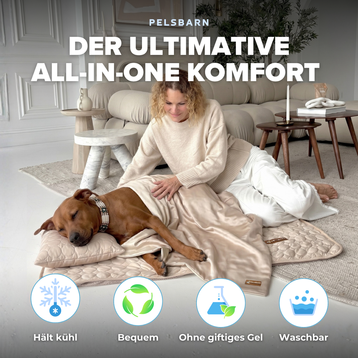 Pelsbarn Kühlmatte (1+1) Komplettes Set