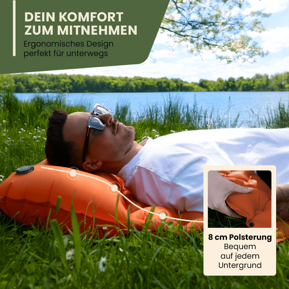 Ultraleichte & kompakte Isomatte | Perfekt für unterwegs