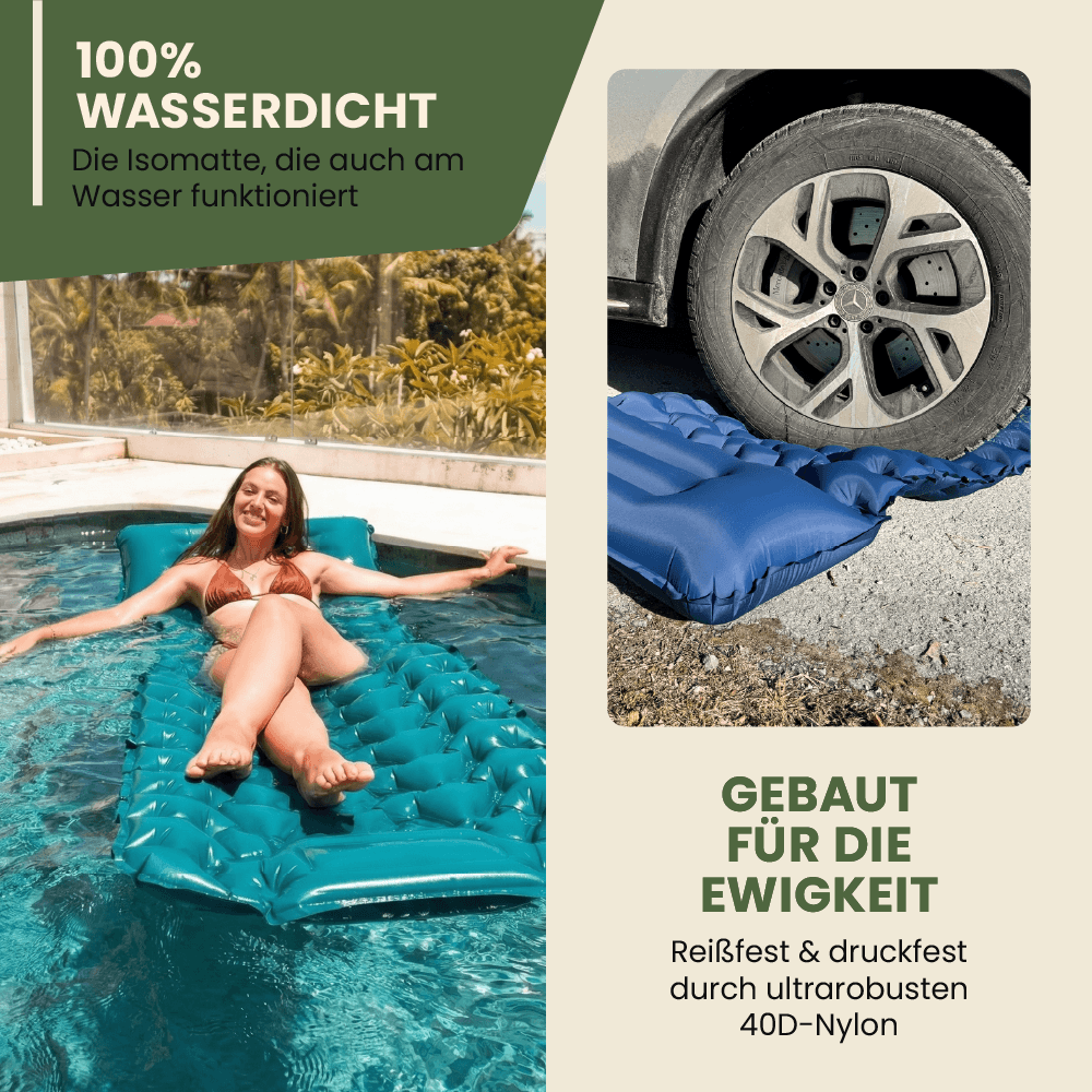 Ultraleichte & kompakte Isomatte | Perfekt für unterwegs