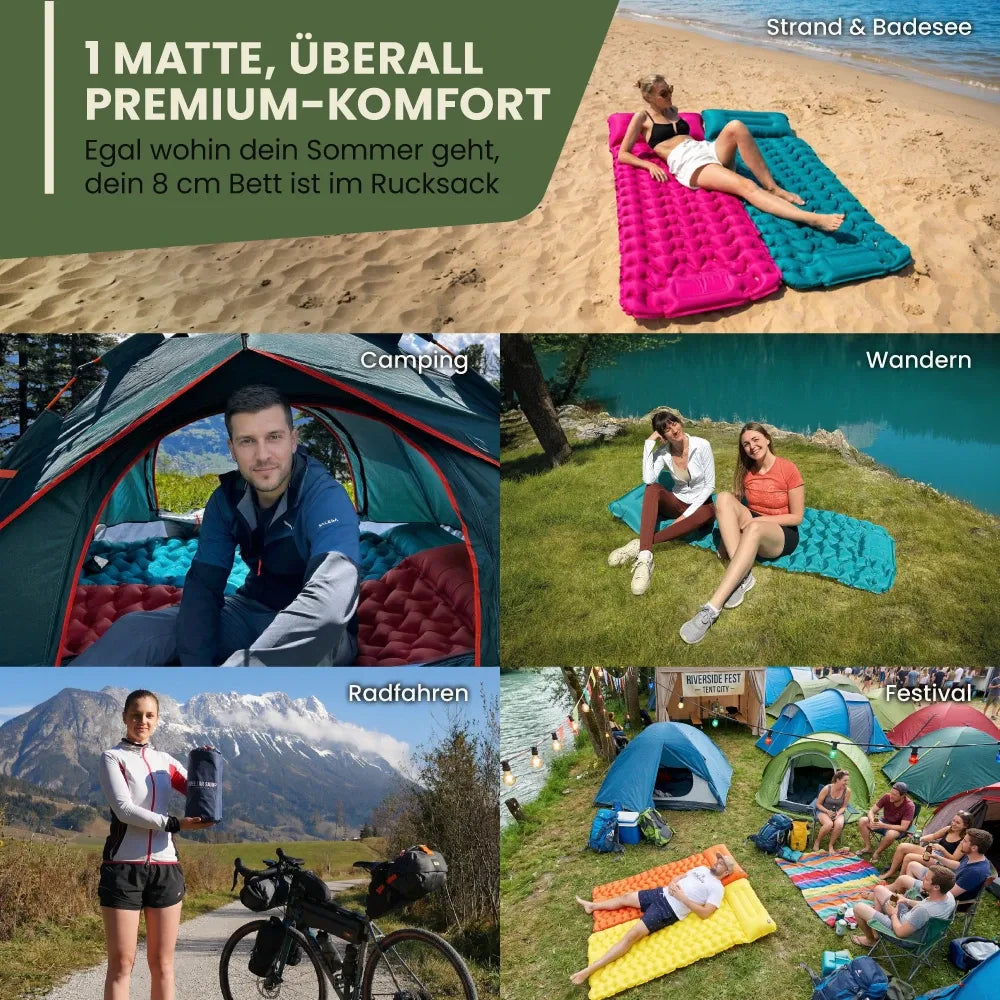Ultraleichte & kompakte Isomatte | Perfekt für unterwegs