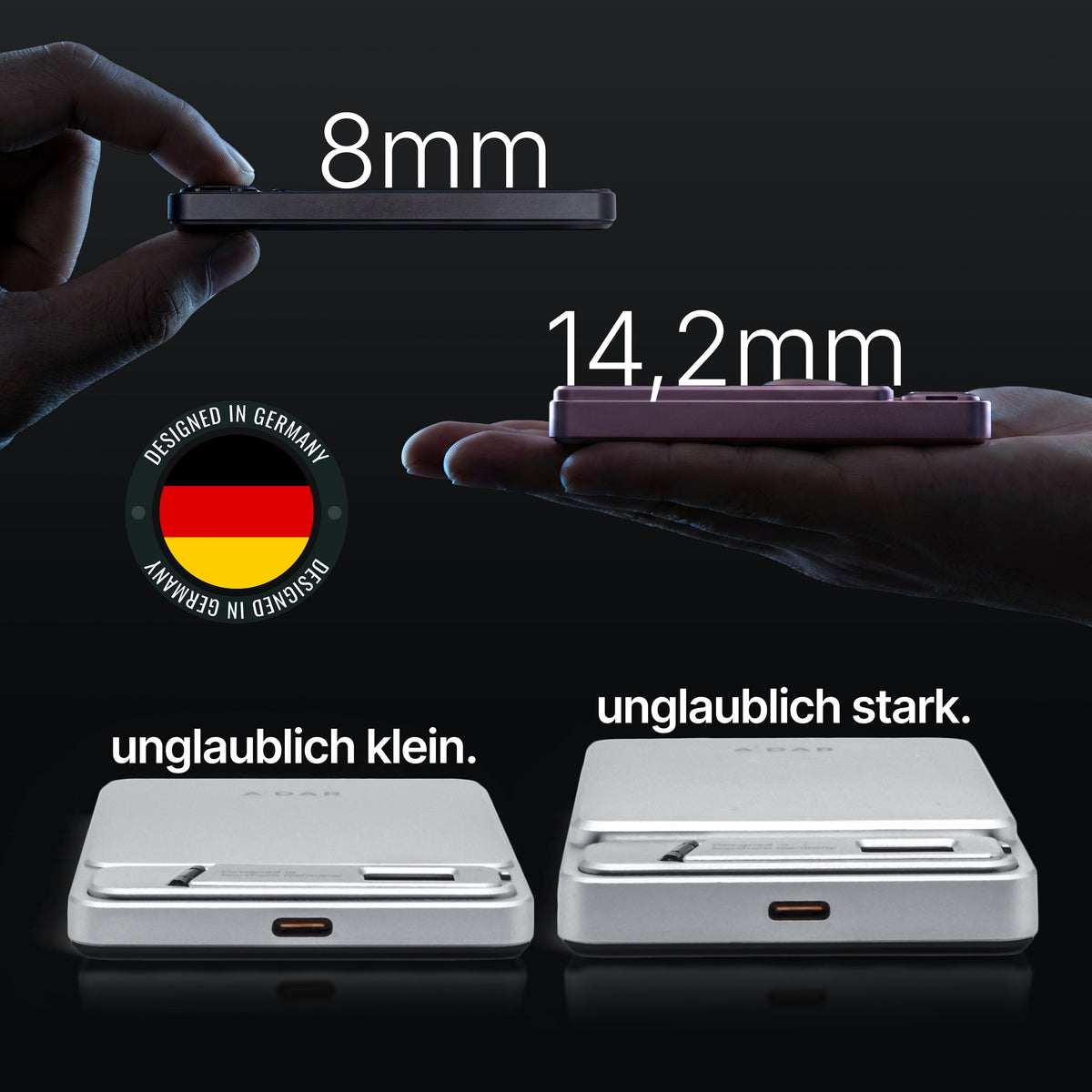 Magnetische PowerBank mit Überhitzungsschutz