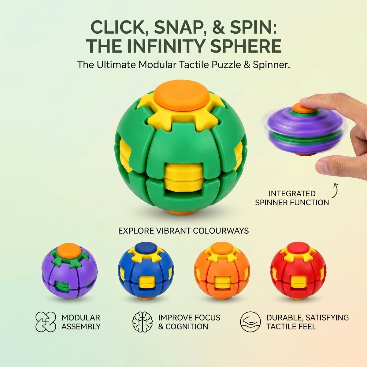 3D Stress Relief Fidget Ball